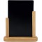 Securit Tableau noir pour menu avec petite tablette finition laquee Bord en teck 15 x 21 cm