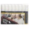 Securit Pochette de 8 marqueurs a  craie liquide pointe biseautee 7-15 mm Blanc