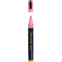 Securit Marqueur craie liquide Pointe biseautee Largeur de trait de 2 a  6 mm Rose (Import Royaume Uni)