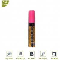 SECURIT Marqueur Craie Liquide ORIGINAL LARGE Biseautee 7 - 15 mm Rose