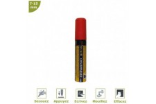 SECURIT Marqueur Craie Liquide ORIGINAL LARGE Biseautee 7 - 15 mm Rouge