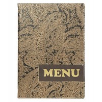 Securit Protege-menu de la Gamme Design - A4-1 Double Insert Inclus (presente 4 Pages A4)