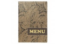 Securit Protege-menu de la Gamme Design - A4-1 Double Insert Inclus (presente 4 Pages A4)