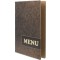 Securit Protege-menu de la Gamme Design - A4-1 Double Insert Inclus (presente 4 Pages A4)