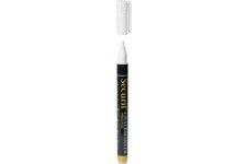Securit Marqueur a  craie liquide, petite plume, Blanc (Sma100-wt)