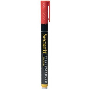Securit SMA100-RD Original Marqueur a  craie liquide, rouge, petite pointe de 1 mm, multicolore