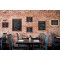 SECURIT Tableau Noir UNIVERSAL Cadre Bois Noir 80 x 60 cm Special Menu
