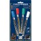 SECURIT Lot de 4 feutres-Craie 4 Couleurs 1-2 mm a  Encre Liquide effacable - Blanc, Bleu, Vert et Rouge - 1