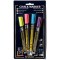 SECURIT Lot feutres-Craie 1-2 mm 4 Couleurs Flashy effacable pour Ardoise - Jaune, Rose, Orange et Violet - 1