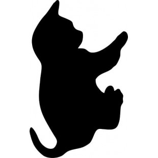 SECURIT Silhouette Cat Wall Chalk Board - Black