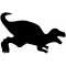 Securit Silhouette Tableau noir mural en forme de dinosaure Noir