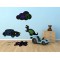 Securit Silhouette Tableau noir mural en forme de dinosaure Noir