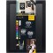 SECURIT Woody Ardoise - Bois Finition Laque - Feutre-Craie Blanc + Kit de Montage Inclus - 30x40cm