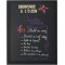 Securit WBW-BL-60-80 Tableau noir avec cadre en bois