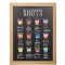 Securit Woody Tableau noir mural en teck 30 x 40 cm