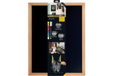 Securit Woody Tableau noir mural en teck 40 x 60 cm