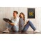 Securit Woody Tableau noir mural en teck 40 x 60 cm