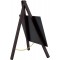 SECURIT® Mini Tripod Ardoise de Table- Bois avec Finition Noir laque - 24x15cm