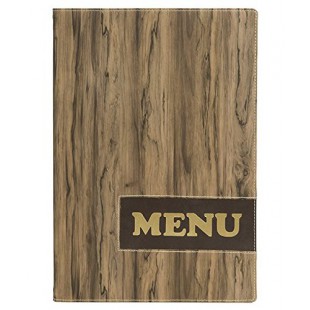 Securit Protege-menu de la Gamme Design - A4-1 Double Insert Inclus (presente 4 Pages A4)