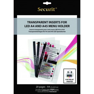 Securit Porte-Menu LED-Pack de 20