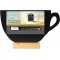 Securit Silhouette Ardoise ''Tasse'' - Base en Bois - Feutre-craie Inclus