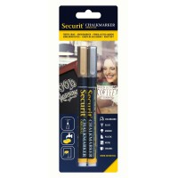 SECURIT Lot de 2 Feutres-Craie a  Encre Liquide - Taille de Mine 1-2mm