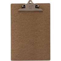 Securit en bois A4 bloc-notes de menu, Marron avec clip en acier inoxydable (Mc-cba4-br) Menu marron