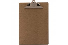 Securit en bois A4 bloc-notes de menu, Marron avec clip en acier inoxydable (Mc-cba4-br) Menu marron