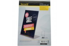 Securit PFT-ACL-A4 Porte-affiche en forme de L Transparent Format A4 Orientation portrait En forme de L