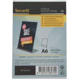 Securit Boite de presentation L 10,5 x 15 cm (A6)