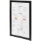 Securit support magnetique pour menu, 33 x 21.5 x 0.8 cm, simili cuir noir avec magnetique cotes (Mc-mga4-bl) noir