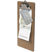 Securit en bois A4 bloc-notes de menu, Marron avec clip en acier inoxydable (Mc-cba4-br) Porte-addition marron