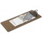 Securit en bois A4 bloc-notes de menu, Marron avec clip en acier inoxydable (Mc-cba4-br) Porte-addition marron