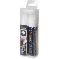 Securit Feutre-Craie Waterproof Large, Blanc Noir