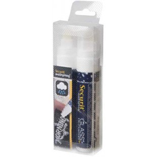 Securit Feutre-Craie Waterproof Large, Blanc Noir