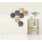 SECURIT Hexagon Cork & chalkboards-Set of 7 pcs (4X Chalkboard + 3X Cork) Sac a  Chaussettes, 23 cm, Noir (Black)