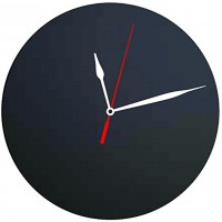 Securit Tableau noir Silhouette Horloge, Plastique, Noir , 29 x 29 x 1.5 cm
