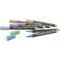 Securit Lot de 7 marqueurs a craie metallique, multicolore, vert/bleu/violet/rose/marron/or/argent petite pointe d