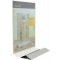 SECURIT Porte Menu de Table plexi - Porte Affiche avec Base en INOX pour Table d'hotel Restaurant - Transparent - A4