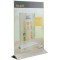 SECURIT Porte Menu de Table plexi - Porte Affiche avec Base en INOX pour Table d'hotel Restaurant - Transparent - A4