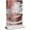 SECURIT Porte Menu de Table plexi - Porte Affiche avec Base en INOX pour Table d'hotel Restaurant - Transparent - A5