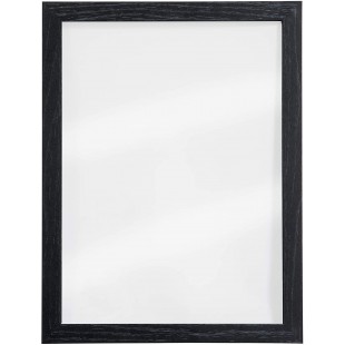 Securit Woody verre - bois finition Laque - Feutres-craie Blanc et Noir + Kit de Montage Inclus - 30x40cm