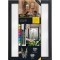 Securit Woody verre - bois finition Laque - Feutres-craie Blanc et Noir + Kit de Montage Inclus - 30x40cm