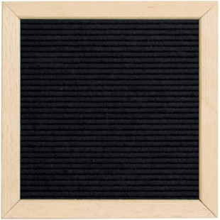 Securit Tableau avec lettres 30 x 30 cm en bois naturel et feutre - Comprend 360 lettres, chiffres, symboles et un ki