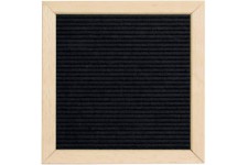 Securit Tableau avec lettres 30 x 30 cm en bois naturel et feutre - Comprend 360 lettres, chiffres, symboles et un ki