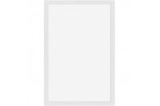 Securit Woody Ardoise blanche- Bois finition Laque Blanc - Feutres-craie Noir et Or + Kit de Montage Inclus - 30x40cm