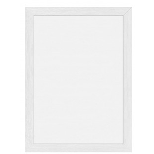 Securit Woody Ardoise blanche- Bois finition Laque Blanc - Feutres-craie Noir et Or + Kit de Montage Inclus - 40x60cm