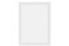 Securit Woody Ardoise blanche- Bois finition Laque Blanc - Feutres-craie Noir et Or + Kit de Montage Inclus - 40x60cm