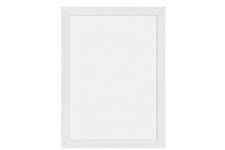 Securit Woody Ardoise blanche- Bois finition Laque Blanc - Feutres-craie Noir et Or + Kit de Montage Inclus - 40x60cm