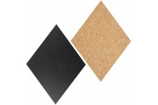 Securit Lot de 7 tableaux noirs en liege et en liege avec marqueurs noirs, punaises et bandes de fixation double face (4 tableau